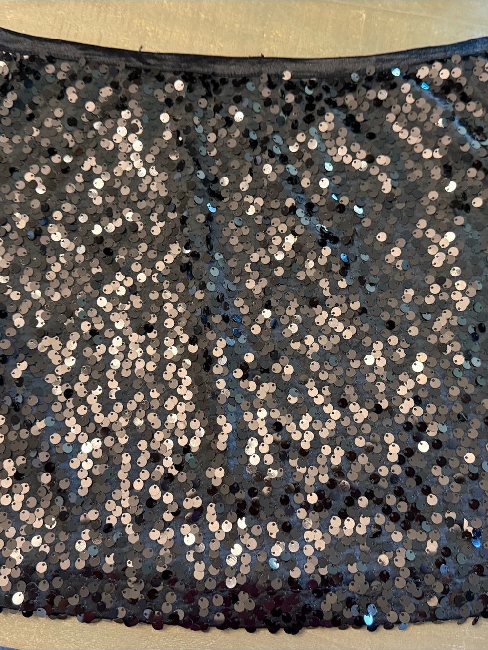 Black Sequin mini skirt